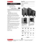 Cambro UC250131 Ultra Camtainer® 2.75 Gallon Dark Brown Insulated Beverage Dispenser