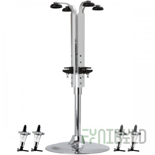 Precision Pours RO4 1 oz MO Rack & Pour 1 oz. Rotary 4 Bottle Measured Liquor Pourer and Rack System