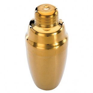 Barfly® M37038GD 17 oz. Gold-Plated Heavy Weight 3-Piece Cobbler Cocktail Shaker Barfly® M37038GD 17 oz. Gold-Plated Heavy Weight 3-Piece Cobbler Cocktail Shaker