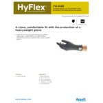 Ansell HyFlex® 74-048 Gray Medium-Duty A4 Level Cut-Resistant Uncoated Knitted Glove with Dyneema Liner - Extra-Large