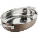 Bon Chef 60019GALAXY Cucina 1.5 Qt. Galaxy Stainless Steel Oval Au Gratin Dish