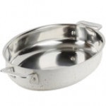 Bon Chef 60019GALAXY Cucina 1.5 Qt. Galaxy Stainless Steel Oval Au Gratin Dish