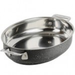 Bon Chef 60019GALAXY Cucina 1.5 Qt. Galaxy Stainless Steel Oval Au Gratin Dish