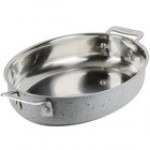 Bon Chef 60019GALAXY Cucina 1.5 Qt. Galaxy Stainless Steel Oval Au Gratin Dish