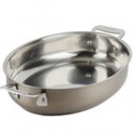 Bon Chef 60019GALAXY Cucina 1.5 Qt. Galaxy Stainless Steel Oval Au Gratin Dish