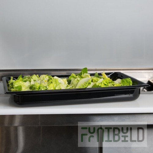 Vollrath 8002420 Super Pan® Full Size Black Polycarbonate Food Pan - 2 1/2