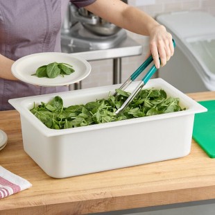 Carlisle CM1100C1402 Coldmaster CoolCheck Full Size White Cold ABS Plastic Food Pan - 6