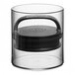 Prepara Evak Fresh Saver 0.45 Qt. Clear SAN Plastic Round Airtight Food Storage Container with Push Down Lid 3039-B