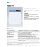 Summit Appliance ACR21W EQTemp ACR Series 1.94 Cu. Ft. White / Blue Compact Reach-In Medical Refrigerator - 115V Summit Appliance ACR21W EQTemp ACR Series 1.94 Cu. Ft. White / Blue Compact Reach-In Medical Refrigerator - 115V