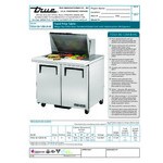 True TSSU-36-12M-B-HC 36 3/8 True TSSU-36-12M-B-HC 36 3/8