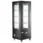 Avantco GD4C-15-HC Black 4-Sided Glass Refrigerated Display Case