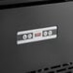 Avantco GD4C-15-HC Black 4-Sided Glass Refrigerated Display Case