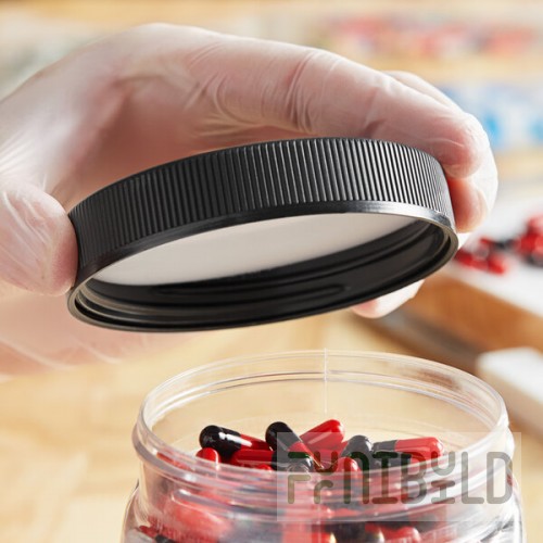 89/400 Black Child-Resistant Pictorial Cap - 300/Case