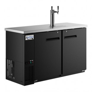 Scratch and Dent Avantco UDD-2-HC Black Kegerator / Beer Dispenser with (1) 2 Tap Tower - (2) 1/2 Keg Capacity Scratch and Dent Avantco UDD-2-HC Black Kegerator / Beer Dispenser with (1) 2 Tap Tower - (2) 1/2 Keg Capacity
