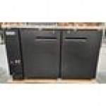 Scratch and Dent Avantco UDD-2-HC Black Kegerator / Beer Dispenser with (1) 2 Tap Tower - (2) 1/2 Keg Capacity