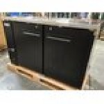 Scratch and Dent Avantco UDD-2-HC Black Kegerator / Beer Dispenser with (1) 2 Tap Tower - (2) 1/2 Keg Capacity