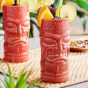 Libbey 20 oz. Red Tiki Tumbler - 12/Case Libbey 20 oz. Red Tiki Tumbler - 12/Case