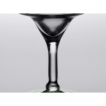 Acopa Tropic 12 oz. Margarita Glass with Green Rim and Base - 12/Case