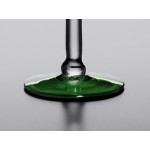 Acopa Tropic 12 oz. Margarita Glass with Green Rim and Base - 12/Case
