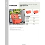 CaterGator CG65CLW Coral 65 Qt. Mobile Rotomolded Outdoor Cooler / Ice Chest