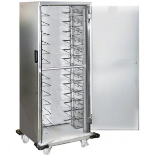 Lakeside 6538 7 Pan End Load Stainless Steel Enclosed Bun / Sheet Pan Rack with Universal Ledges - Assembled