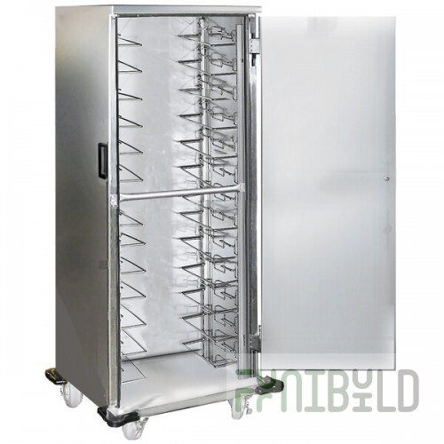 Lakeside 6538 7 Pan End Load Stainless Steel Enclosed Bun / Sheet Pan Rack with Universal Ledges - Assembled