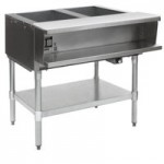 Eagle Group SWT3-240 Three Pan Sealed Well Electric Water Bath Steam Table with Stainless Steel Open Base - 240V
