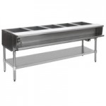 Eagle Group SWT3-240 Three Pan Sealed Well Electric Water Bath Steam Table with Stainless Steel Open Base - 240V