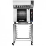 Moffat E28M4/2C Turbofan Double Deck Full Size Electric Convection Oven with Mechanical Thermostat and Casters - 208V, 1 Phase, 10.8 kW Moffat E28M4/2C Turbofan Double Deck Full Size Electric Convection Oven with Mechanical Thermostat and Casters - 208V, 1 Phase, 10.8 kW