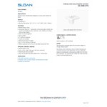 Sloan 3873075 Vitreous China Wall Mounted Ledgeback TAS Compliant Lavatory with SloanTec Glaze and 4