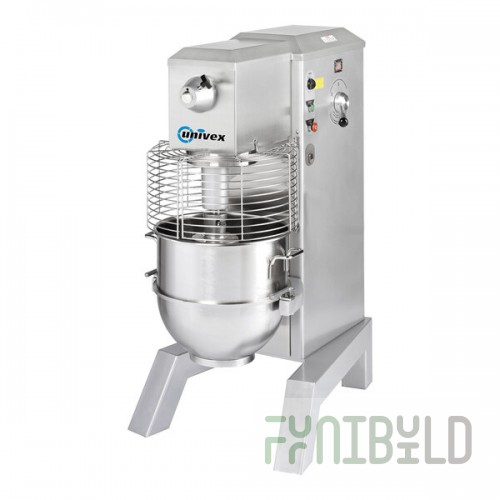 Univex SRM60+ 60 Qt. Planetary Floor Mixer with #12 PTO Hub, Guard, and Standard Accessories - 208-240V, 3 hp