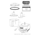 Waring WFP14SW 3.5 Qt. Clear Batch Bowl Food Processor - 1 hp