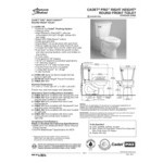American Standard Cadet PRO Right Height 215BA105.020 White Vitreous China Floor-Mount Chair Height Round Toilet with 12