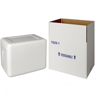 Insulated Shipping Box with Foam Cooler 14 1/8