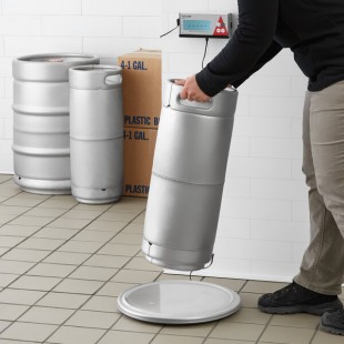 Taylor 5265117 440 lb. Digital Stainless Steel Keg Scale with 16 Taylor 5265117 440 lb. Digital Stainless Steel Keg Scale with 16