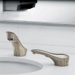 Bobrick B-855 Designer Series 34 oz. Brushed Nickel Counter-Mounted Automatic Liquid Soap Dispenser