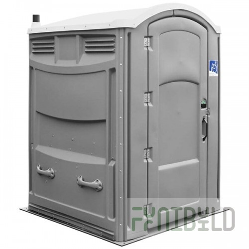 Satellite Liberty 2135A Gray Wheelchair Accessible Portable Restroom - Assembled
