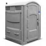 Satellite Liberty 2135A Gray Wheelchair Accessible Portable Restroom - Assembled