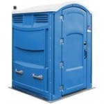 Satellite Liberty 2135A Gray Wheelchair Accessible Portable Restroom - Assembled