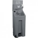 Satellite Liberty 2135A Gray Wheelchair Accessible Portable Restroom - Assembled