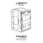 Satellite Liberty 2135A Gray Wheelchair Accessible Portable Restroom - Assembled