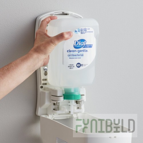 Dial DIA32100 Clean and Gentle FIT Universal Manual 1.2 Liter Antibacterial Foaming Hand Wash Refill - 3/Case