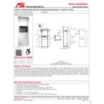 American Specialties, Inc. Simplicity 10-64696AC Recessed AC-Operated Automatic Roll Paper Towel Dispenser with 9.9 Gallon Waste Receptacle