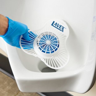 Lavex Deodorizing Urinal Screen with Fabulous Scented Enzymatic Block - 12/Case Lavex Deodorizing Urinal Screen with Fabulous Scented Enzymatic Block - 12/Case