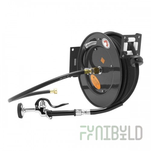 Equip by T&S 5HR-232-01-GH Hose Reel with Garden Hose Adapter and Spray Valve - 35' Hose