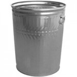 Witt Industries WCD32C 32 Gallon Galvanized Steel Light-Duty Outdoor Commercial Trash Can
