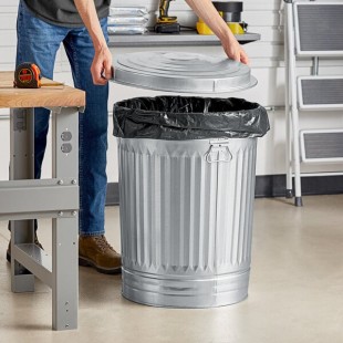 Behrens 1270K 31 Gallon Galvanized Steel Trash Can with Infinity Lid