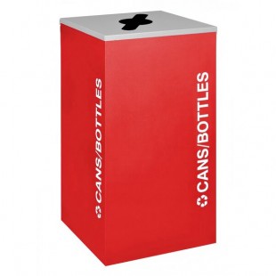 Ex-Cell Kaiser RC-KDSQ-C RBX Kaleidoscope Collection Ruby Texture Square 24 Gallon Customizable Cans / Bottles Receptacle Ex-Cell Kaiser RC-KDSQ-C RBX Kaleidoscope Collection Ruby Texture Square 24 Gallon Customizable Cans / Bottles Receptacle