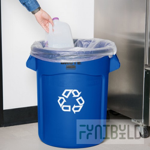 Rubbermaid® FG262073BLUE BRUTE 20 Gallon Blue Round Recycling Can