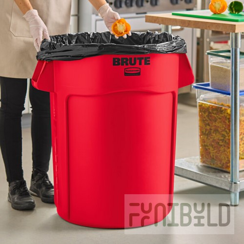 Rubbermaid® FG264300RED BRUTE 44 Gallon Red Round Trash Can
